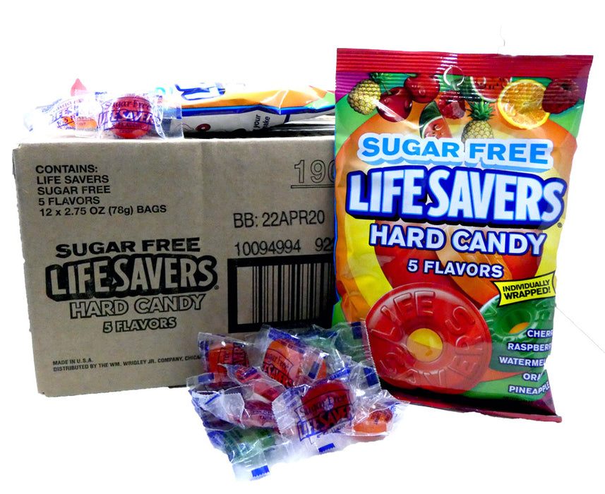 DISCONTINUED ITEM - Life Savers Sugar Free Five Flavor 2.75oz Bag or 12 Count Box