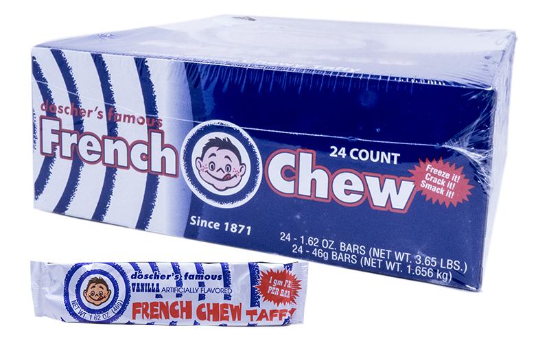 Doscher's Vanilla French Chew Taffy 1.5oz Bar or 24 Count Box