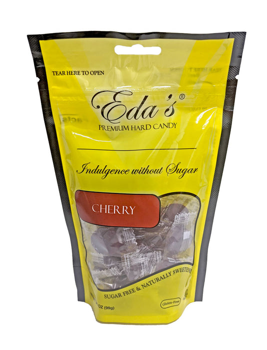 Eda's Sugar Free Hard Candy Cherry 3.5oz or 12 Count Box