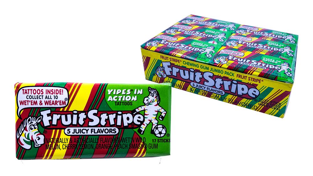 DISCONTINUED ITEM - Fruit Stripe Gum Regular 17 Stick or 12 Count Box