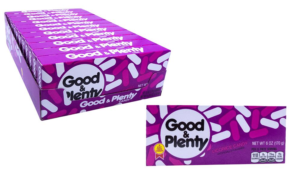 Good and Plenty 6oz Theater Box or 12 Count Case