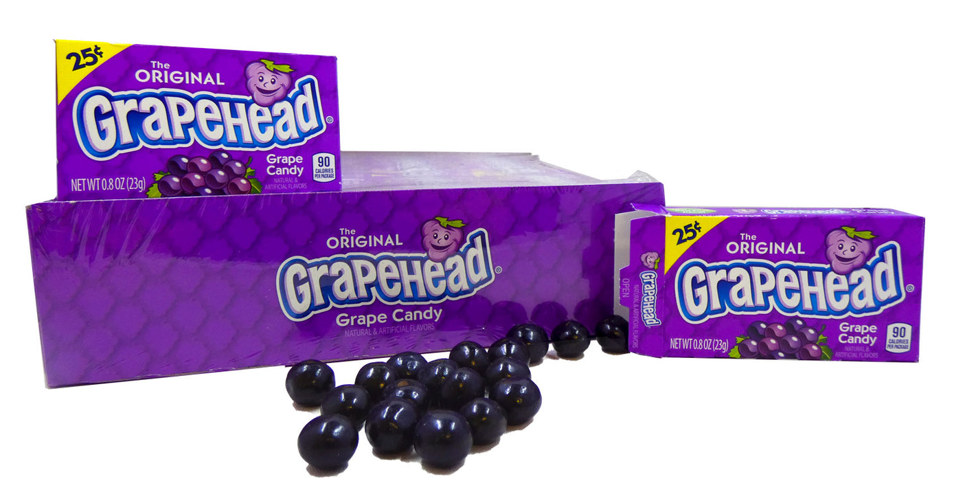 DISCONTINUED ITEM - Grapeheads .8oz Box or 24 Count Pack