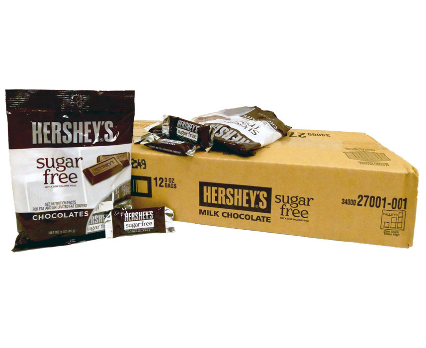 Hershey's Sugar Free Milk Chocolate Miniatures 3oz Bag or 12 Count Box