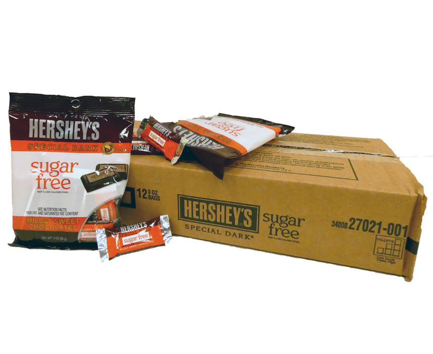 Hershey's Sugar Free Special Dark Chocolate Miniatures 3oz Bag or 12 Count Box