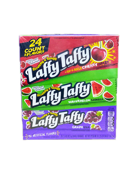 Laffy Taffy 24 Count Box 1.5oz Bar In 3 Flavors