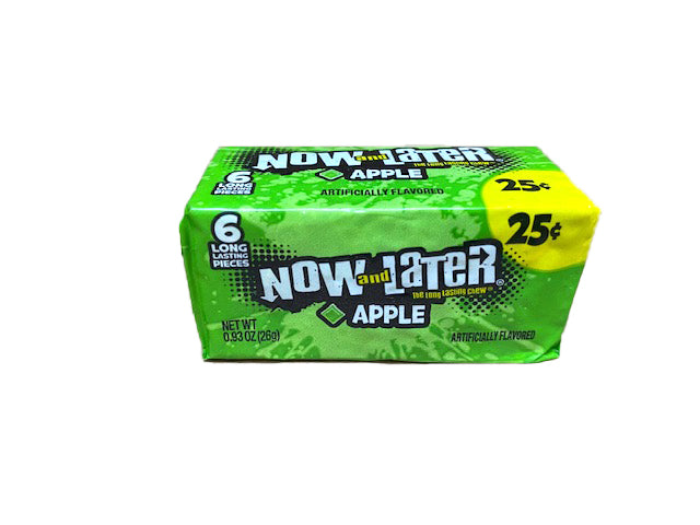 Now and Later Apple .93oz Stick Pack or 24 Count Box