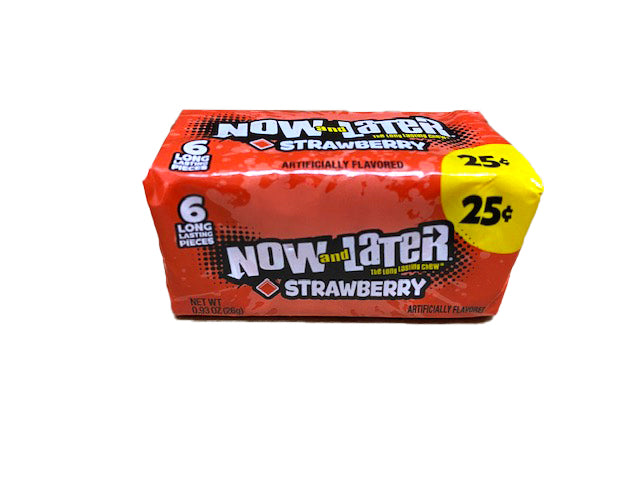 Now and Later Strawberry .93oz Stick Pack or 24 Count Box
