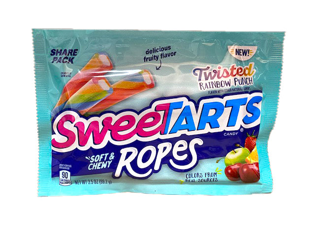 Sweetarts Ropes Twisted Rainbow Punch 3.5oz Pack or 12 Count