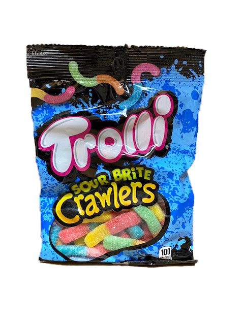 Trolli Sour Brite Crawlers Gummi Worms 5oz Bag or 12 Count