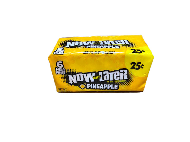 Now and Later Pineapple .93oz Stick Pack or 24 Count Box