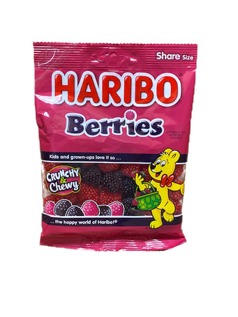 Haribo Raspberries 5oz Bag or 12 Count Box — b.a. Sweetie Candy Store