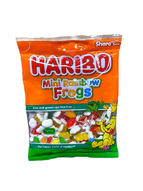 Haribo Frogs Mini Rainbow 5oz Bag or 12 Count Box — b.a. Sweetie Candy Store