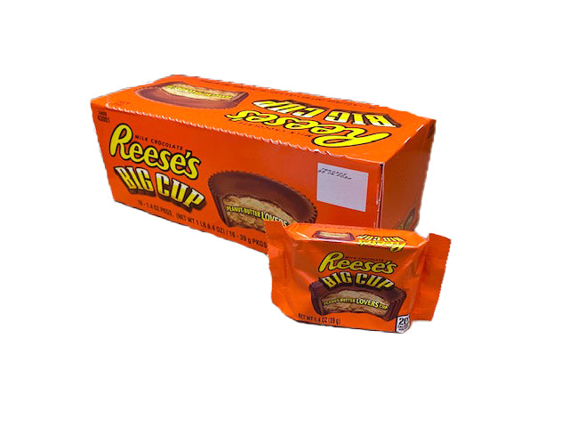 Reese's Big Cup Candy King Size Pack Milk Chocolate Peanut Butter