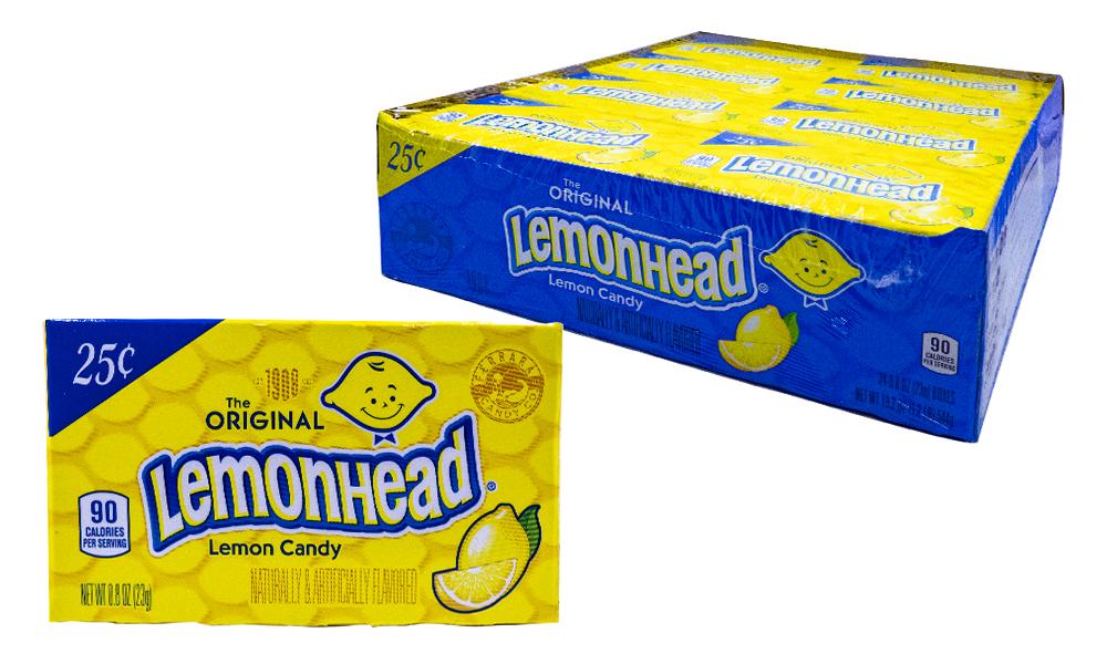 Lemonhead Box Lemonheads .8oz Box or 24 Count Pack — b.a. Sweetie Candy Store