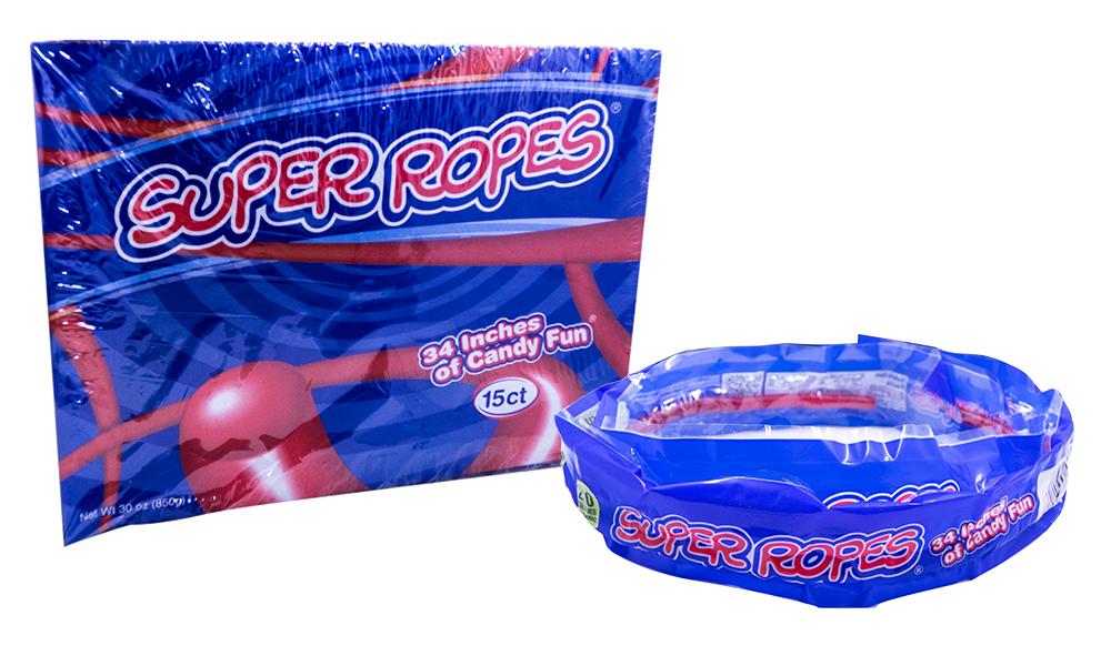 DISCONTINUED ITEM - Licorice Super Rope Rollin Red 2oz Rope or 15 Count Box