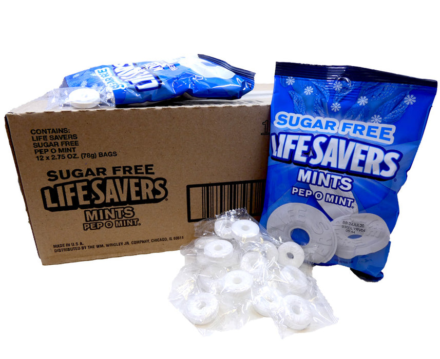 Life Savers Sugar Free Pep-O-Mint 2.75oz Bag or 12 Count Box