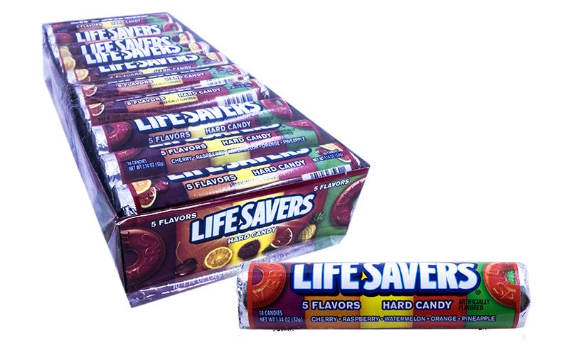 Lifesavers Roll Five Flavor 1.14oz Roll or 20 Count Box