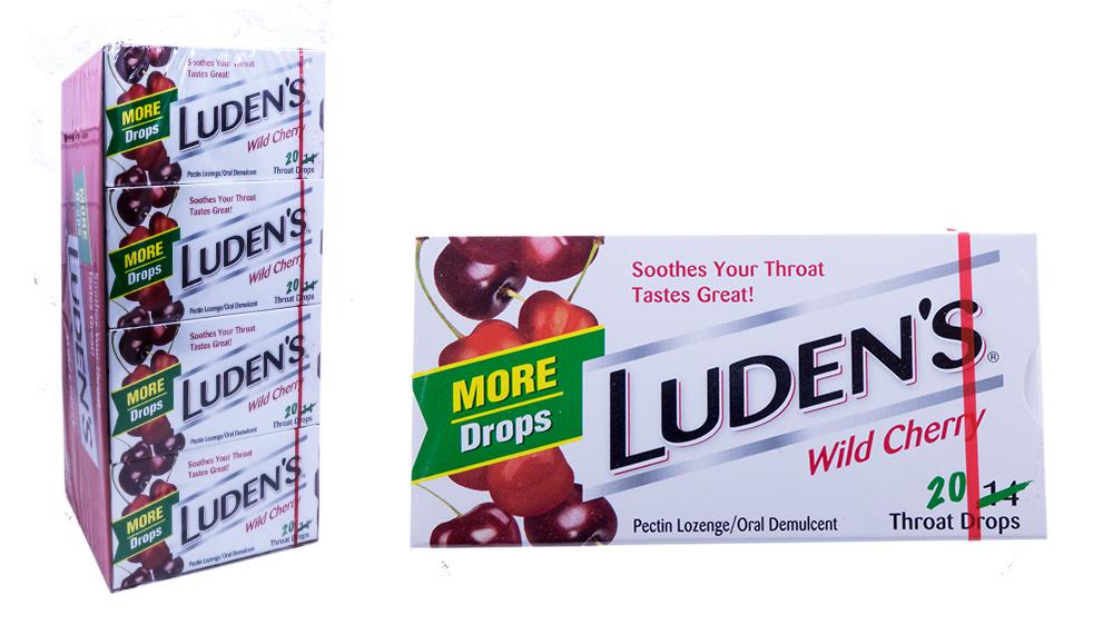 Luden's Cough Drops Cherry 20 Piece or 20 Count Box