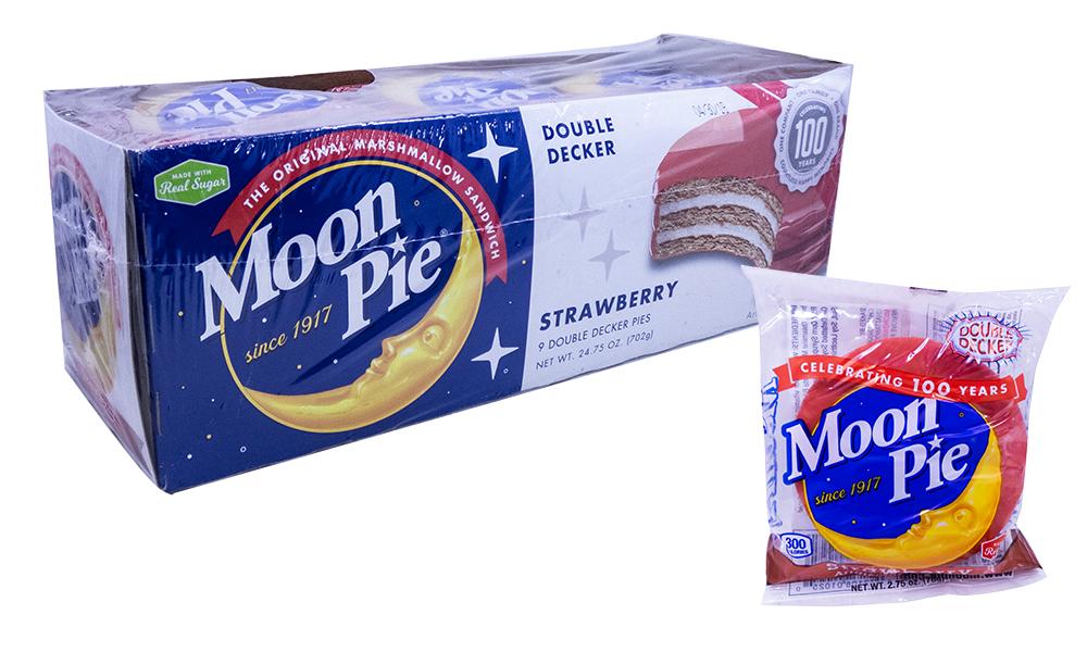 DISCONTINUED ITEM Moon Pie Double Decker Strawberry 2.75oz or 9 Coun