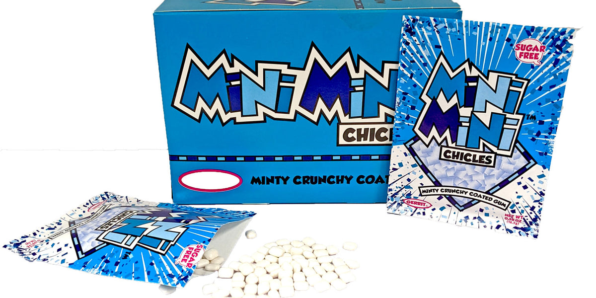 Mini Mini Chicles Gum .58oz Pouch Mint — b.a. Sweetie Candy Store