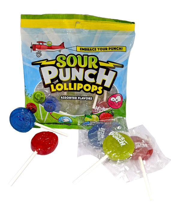 Sour Punch Lollipops 5ct 3oz Bag