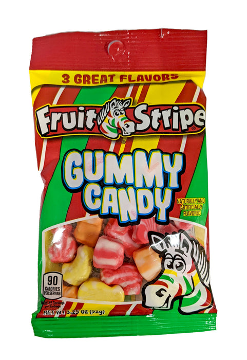 Fruit Stripe Gummy Candy 3.25oz Bag