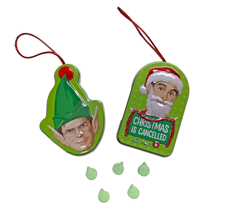 The Office Holiday Ornaments Tin Candy