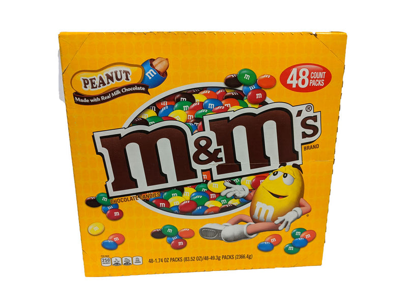 M & M Milk Chocolate Peanut 1.74oz Bag or 48 Count Box — b.a.