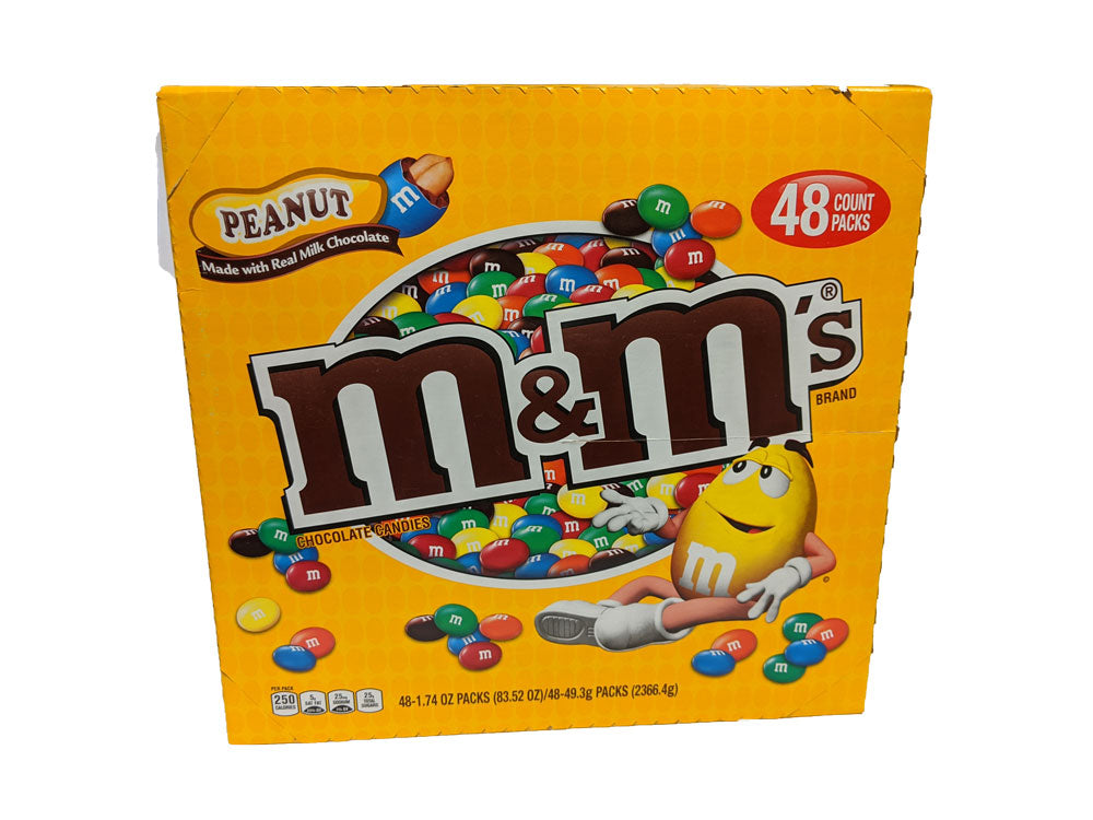 Peanut M&M's Full Size, 1.74 oz Bag, 48 Count