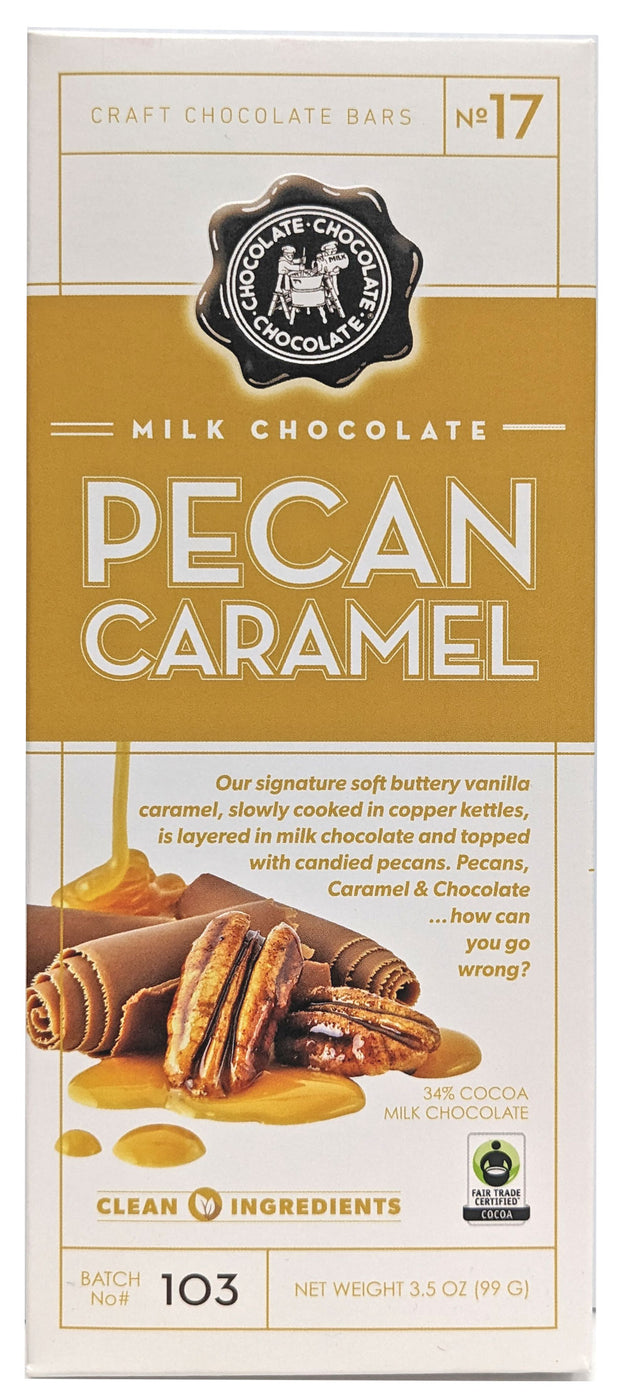 Craft Chocolate 3.5oz Bar Milk Chocolate Pecan Caramel — B.a. Sweetie ...