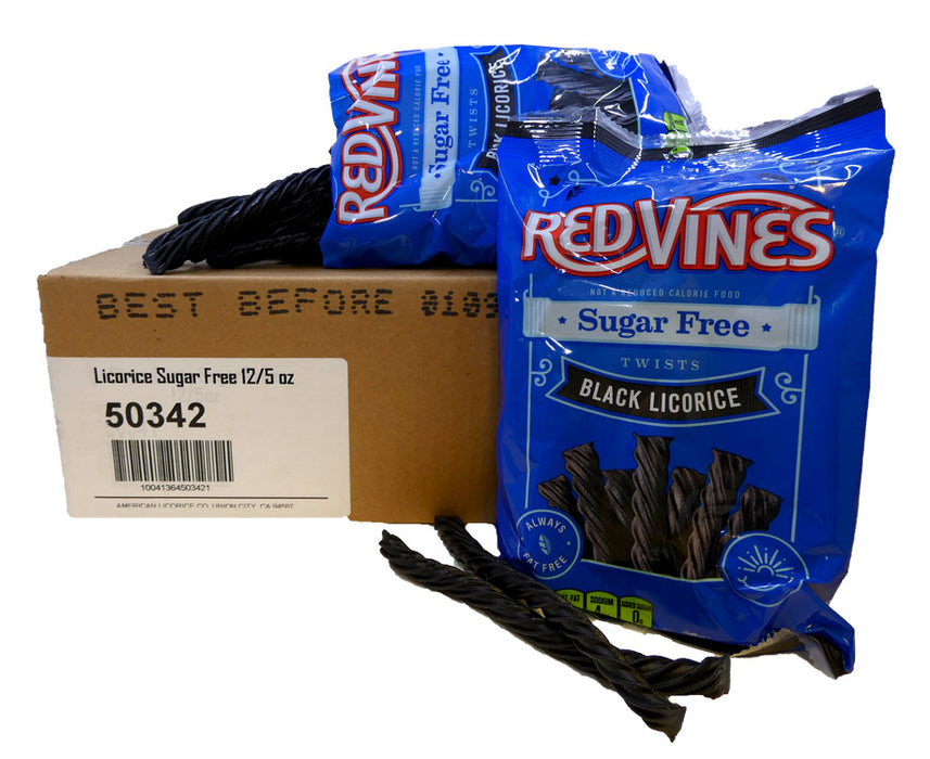 Red Vines Licorice Sugar Free Black 5oz Bag or 12 Count Box