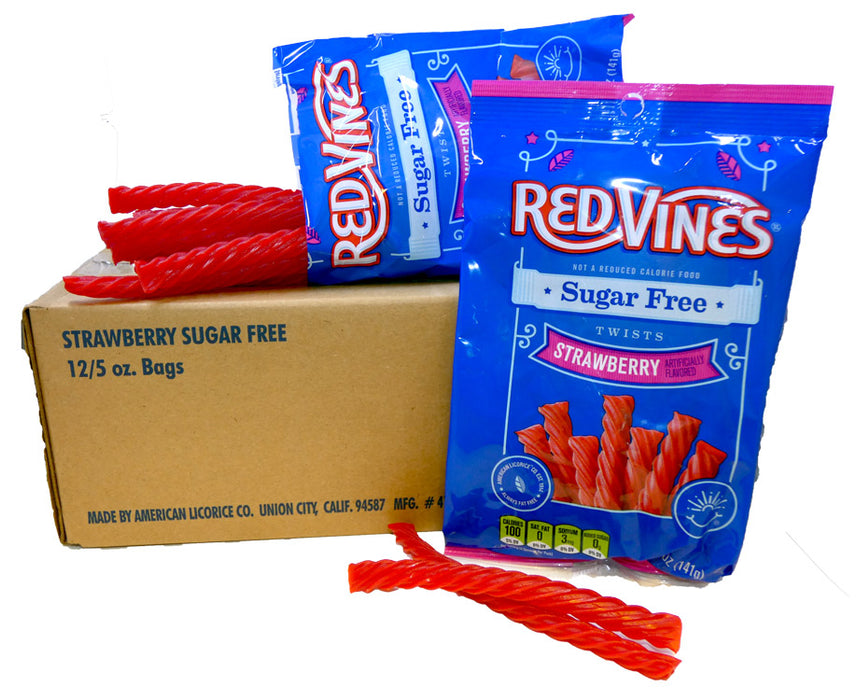Red Vines Licorice Sugar Free Strawberry 5oz Bag or 12 Count Box