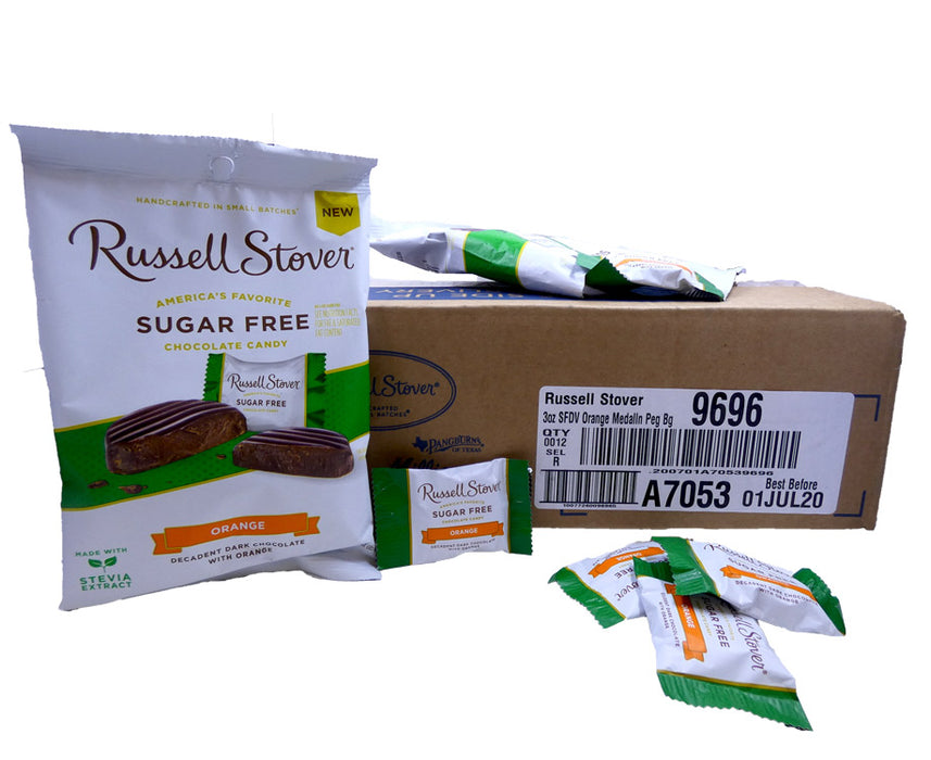 DISCONTINUED ITEM - Russell Stover Sugar Free Orange 3oz Bag or 12 Count Box