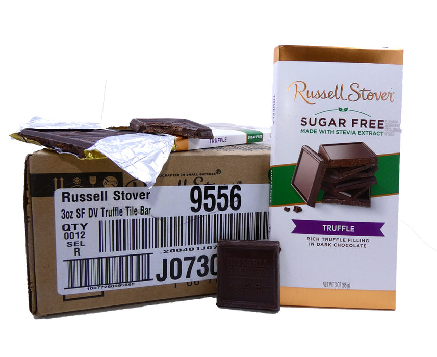 DISCONTINUED ITEM - Russell Stover Sugar Free Chocolate Truffle 3oz Bar or 12 Count Box