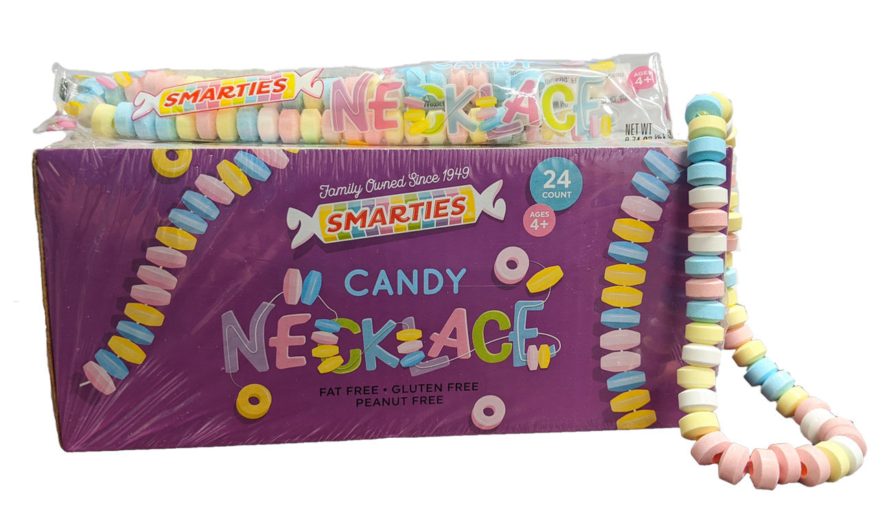 Smarties Candy Necklace .75oz Piece or 24 Count Box — b.a. Sweetie ...