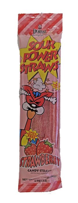 Dorval Strawberry Sour Power Straws
