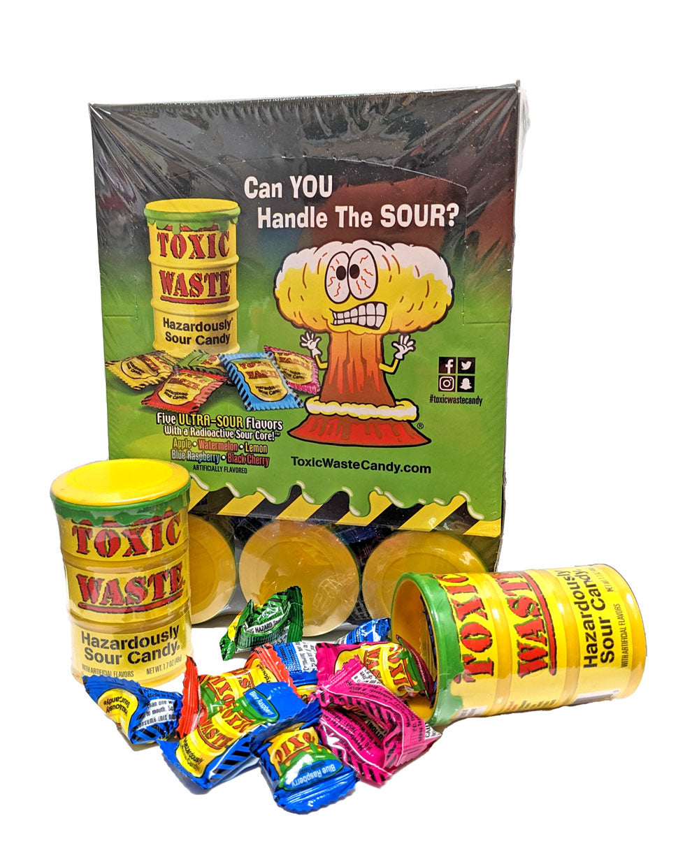 Toxic Waste Sour Candy Yellow Drum - Shop Candy at H-E-B