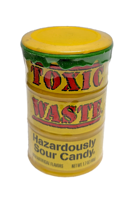 TOXIC WASTE  3-Pack Toxic Waste Original Yellow Drums of Assorted Sour  Candy - 5 Flavors