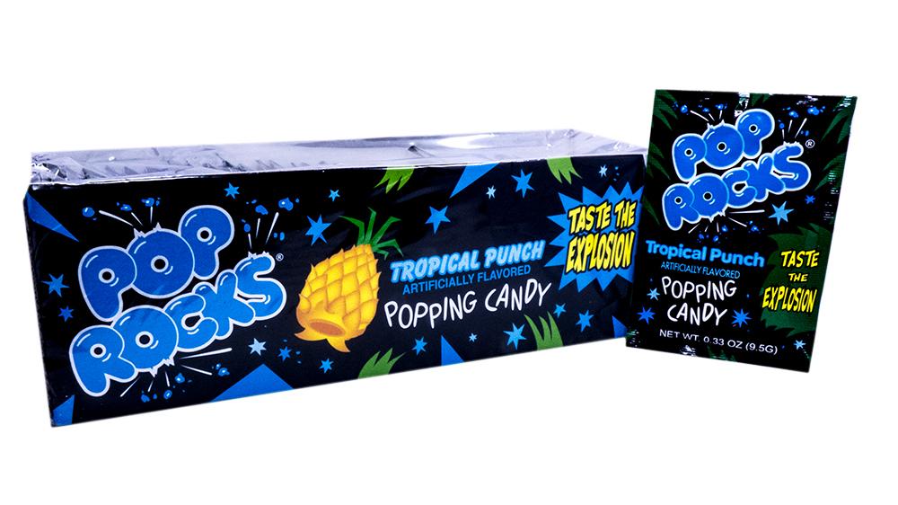 Pop Rocks Tropical Punch .33oz Pack or 24 Count Box