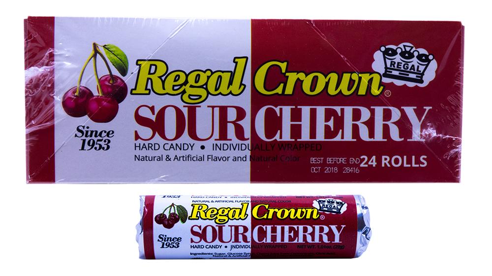 Regal Crown Sour Cherry 1.01oz Roll or 24 Count Box