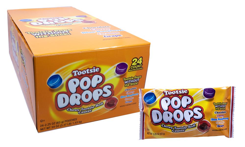 Tootsie Pop Drops 2.25oz Pouch or 24 Count Box