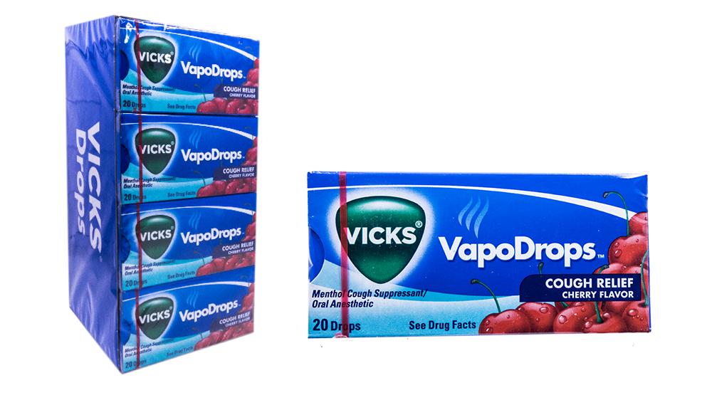 DISCONTINUED ITEM - Vick's Cough Drops Cherry 20 Piece or 20 Count Box